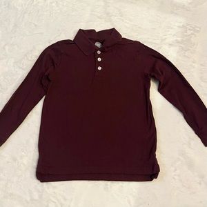 Wonder Nation Boy’s Maroon Long Sleeve Shirt Size XS 4/5